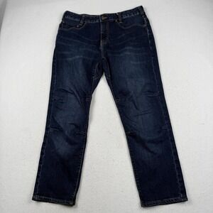 Vertx Jeans Mens 36x30 Dark Blue Wash Straight Leg Denim 5-Pocket Classic Fit